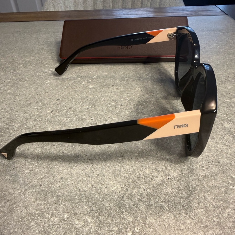 Fendi Glossy Black Sunglasses - Picture 2 of 3